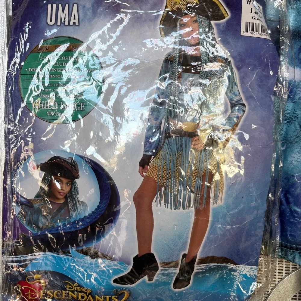Disney Decedents 2 Blue and Gold Kids Halloween Costume Dress